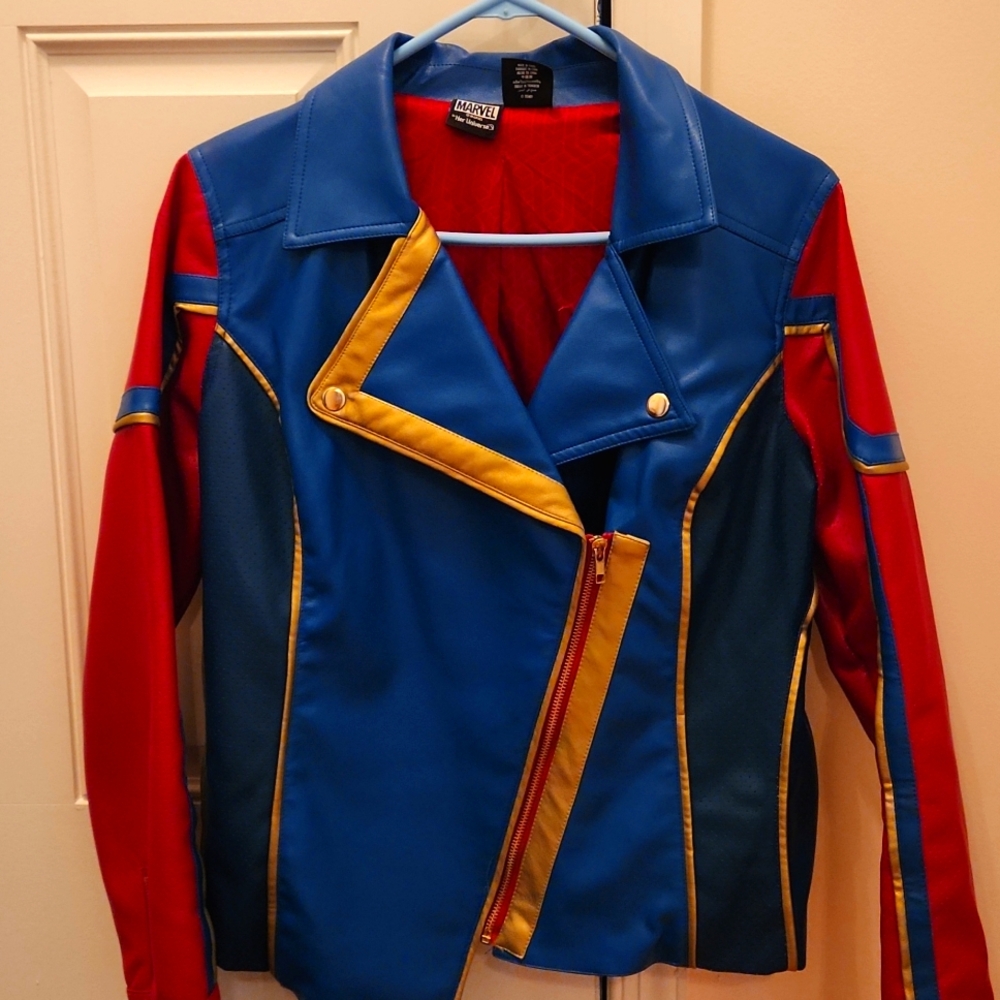 Her Universe Marvel The Marvels Captain Marvel Faux Leather Jacket